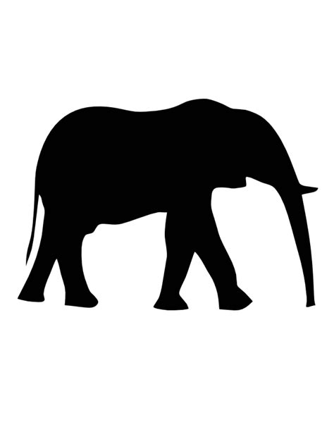 Elephant Silhouette Stencil at GetDrawings | Free download