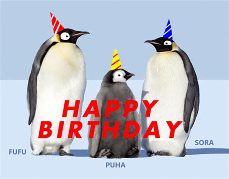 Penguin Happy Birthday Gif