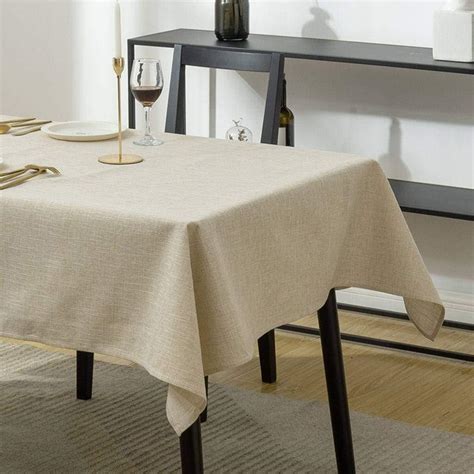 Nappe Rectangulaire, Anti Taches Coton Lin Tissu De Table, Style ...