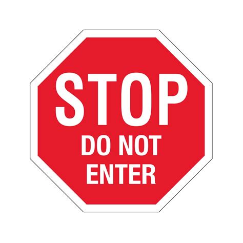 Stop Sign - STOP - Do Not Enter | Carlton Industries