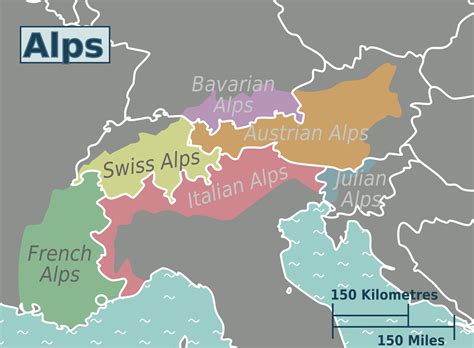 Where Are The Alps On A World Map - Map