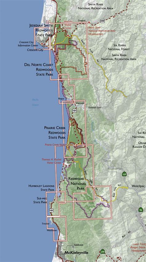 Redwood National and State Parks trail map