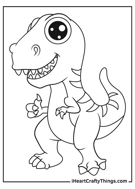 Cute Baby Dinosaur Coloring Pages