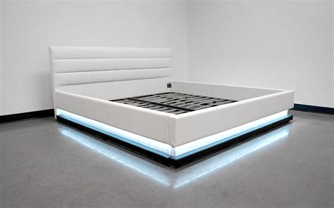 Ramirez Modern Leather Bed with LED Lights| Futuristic Bedroom ...