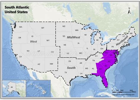 South Atlantic States Map