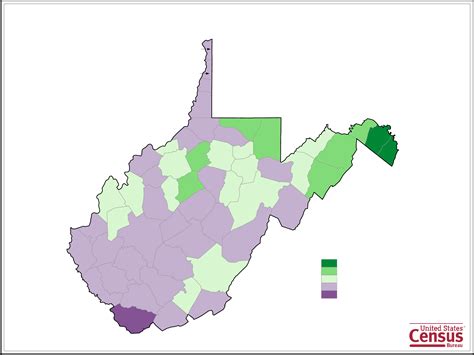 West Virginia County Population Change Map Free Download