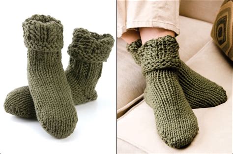 15 Knitted Slipper Sock Patterns