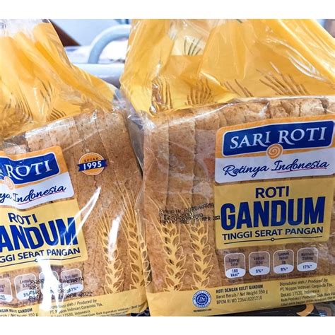 Jual SARI ROTI Roti Gandum Tinggi Serat Pangan - Kemasan 350 gr | Shopee Indonesia