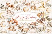 Nursery Sleeping Animals Clipart, an Animal Illustration by ClipArtCharm