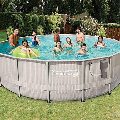 Summer Waves 16' x 48" Elite Frame Above Ground Swimming Pool Set with ...