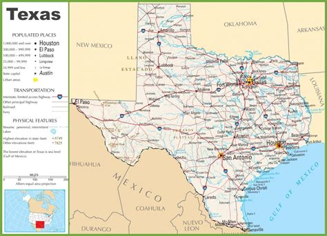 Large Detailed Roads And Highways Map Of Texas State With All Cities - Large Texas Map ...