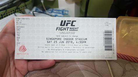 UFC FIGHT night ticket cat 2 Good seating Cheap!!, Tickets & Vouchers, Local Attractions ...