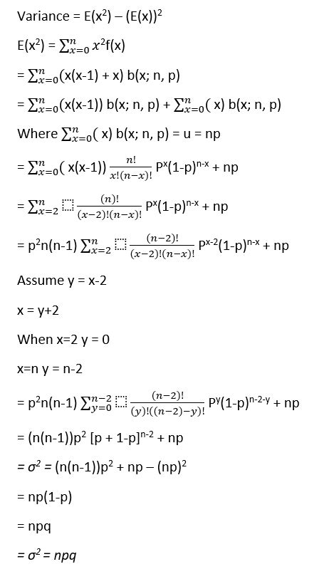 Mean and Variance of Binomial Distribution easy understanding 63