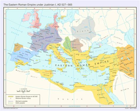 The Eastern Roman Empire, AD 527 - 565 by Undevicesimus on DeviantArt