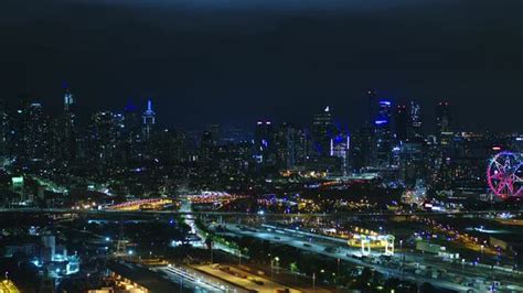 Melbourne City Night Skyline, Stock Footage | VideoHive