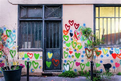 Love in Paris, painted colorful heart in a street Photograph by Delphimages Photo Creations ...