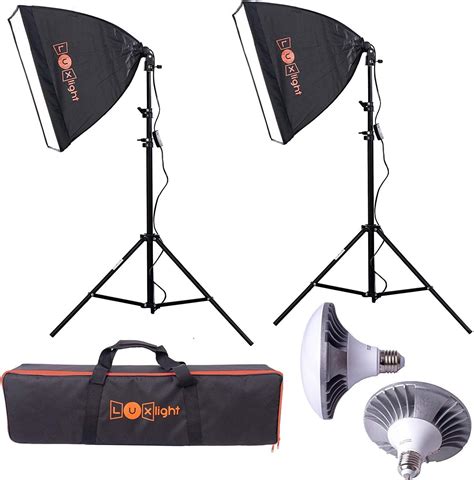 2 x LED Softbox Light Kit - Luxlight® | 7000 Lumens |: Amazon.co.uk: Camera & Photo