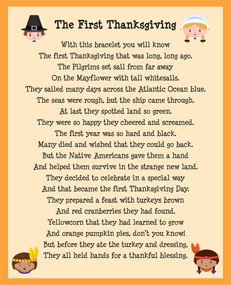 Thanksgiving Story - 13 Free PDF Printables | Printablee