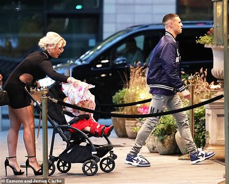 Phil Foden heads out for a family dinner with girlfriend Rebecca Cooke ...