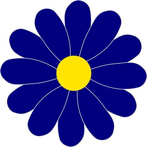 Blue Daisy Clip Art at Clker.com - vector clip art online, royalty free & public domain