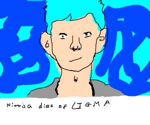 Ninja from Fortnite dies of ligma - Drawception