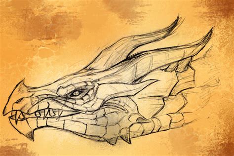 Skyrim Dragon by LuxuryCat on deviantART | Skyrim dragon, Dragon sketch ...