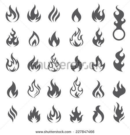 Simple Fire Tattoo Designs