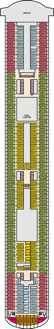 Carnival Vista Deck plan & cabin plan