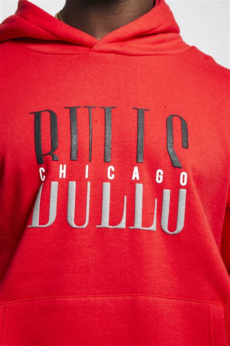 Chicago Bulls Split Logo Hoodie in Red | Stateside Sports