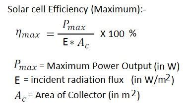 Solar power efficiency calculation - KayshaAodhan