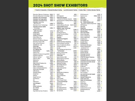 20242024 SHOT Show Exhibitors 11