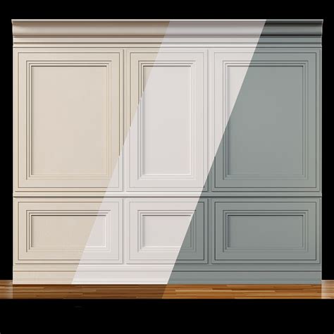 Wall molding 13 Boiserie classic panels 3D model | CGTrader