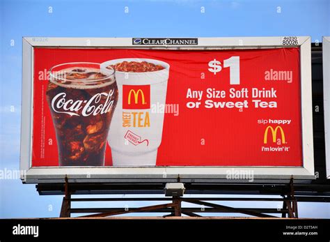 McDonalds Coca Cola billboard advertisement Stock Photo - Alamy