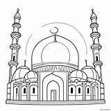 Cute Islamic Mosque Coloring Page 45853 36758 sketch template