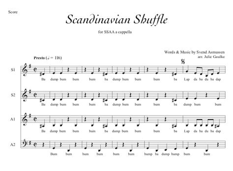 A Cappella Arrangements - Pianomom's Sheet Music