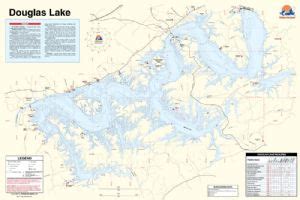 Douglas Lake, Tennessee Waterproof Map (Fishing Hot Spots) – Lake Maps