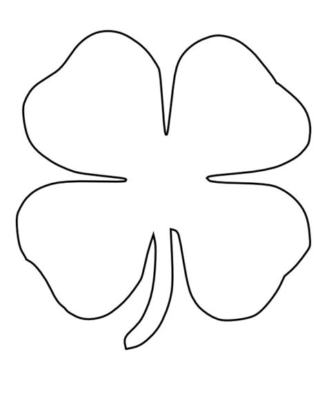 Four Leaf Clover Coloring Pages Printable - Printable Word Searches