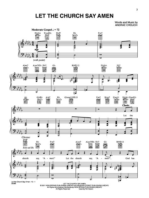 Let the Church Say Amen by Andrae Crouch| J.W. Pepper Sheet Music