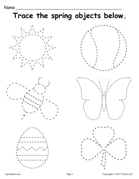 Printable Spring Themed Tracing Worksheet! – SupplyMe