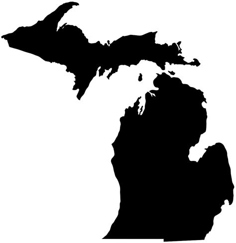 Michigan Map Silhouette | Free vector silhouettes