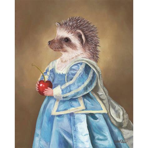 Hedgehog Art, Hedgehog Prints “Mrs. Hedgehog” – Old World Pet Portraits