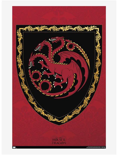 House Of The Dragon Targaryen Shield Poster | Hot Topic