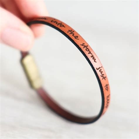 Personalised Engraved Real Leather Bracelet By Gracie Collins ...