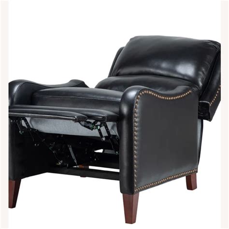 28.75 Black Leather Recliner - AptDeco