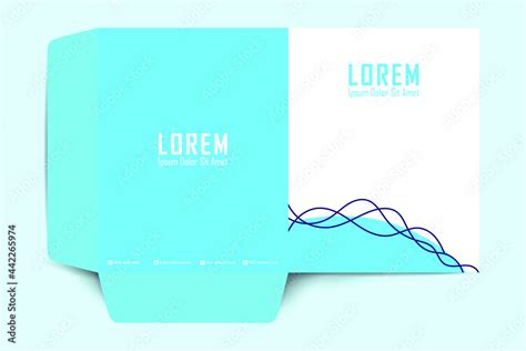 Presentation folder design template. Cover design for folder, brochure ...