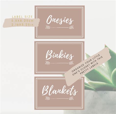 Printable Nursery Labels - Label Printable