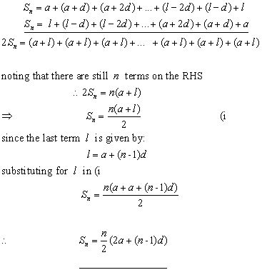 Arithmetic Series(Progression), Series & Sequences, Pure Mathematics - from A-level Maths Tutor