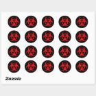 Red Biohazard Symbol Sticker | Zazzle