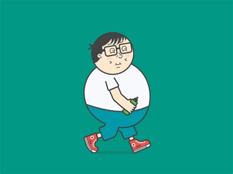 Fat Boy Walking {gif} by Shinsuke Matsumoto on Dribbble