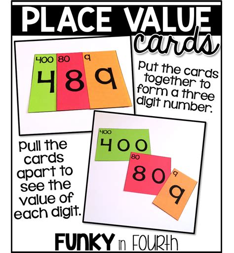 Place Value Cards | Place value cards, Place values, Math place value